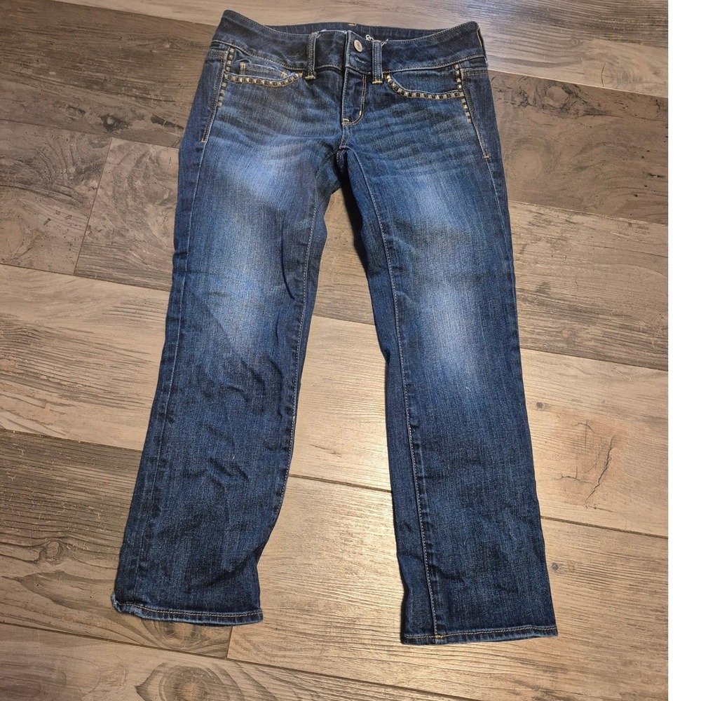American Eagle Artist Cropped Jeans Womens 2 Regular Dark Wash  Stretch